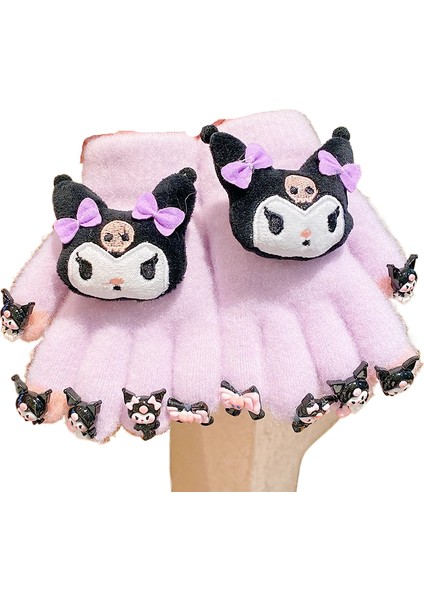 Çocuklar Için Sonbahar-Kış Manikür Rüzgar Geçirmez Isıtmalı Parmaklı Eldiven (Yurt Dışından)