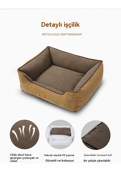 Dört Mevsim Kullanılabilir, Çıkarılabilir ve Yıkanabilir Sonbahar-Kış Köpek Yatağı (Yurt Dışından) modelleri