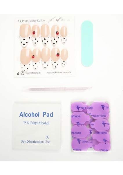 15'li Ten Rengi Uzun Badem UBD1514 Tekrar Kullanılabilir El Yapımı Protez Takma Tırnak - Ten Rengi-S fırsatları