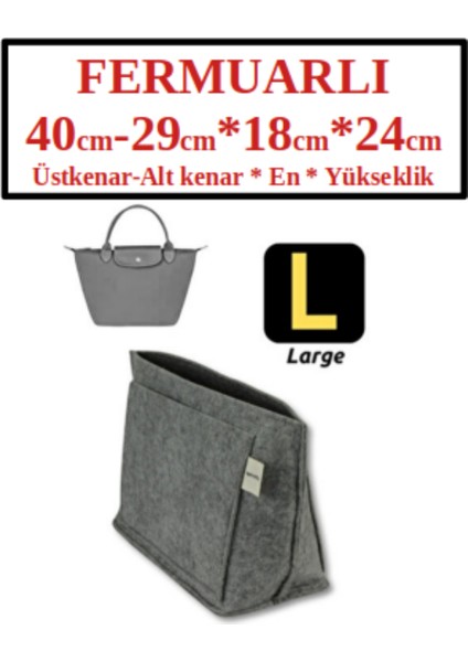 Zipterra-Kadın Çanta Içi Organizer-Longch. Çantaya Uygun