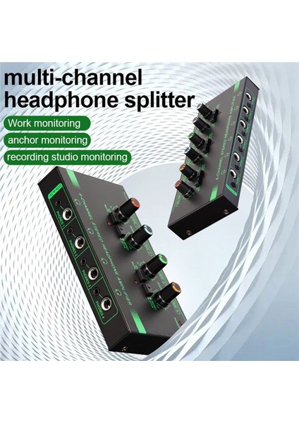 6 Kanal Stereo Kulaklık Amplifikatör Ses Arabirimi Düşük Gürültü Ses Mikseri Kayıt Stüdyo Monitörü Gitar Bass Için (Yurt Dışından) fiyatları