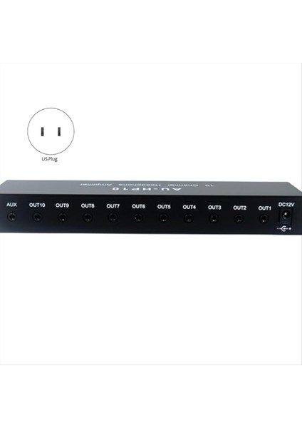 AU-HP10 10 Kanal Kulaklık Kulaklık Amplifikatörü Ses Ayırıcı Dc 12-24V 20Hz-20kHz 12DB 16-600OHM 3 5mm Jack Us Fiş (Yurt Dışından) fırsatları