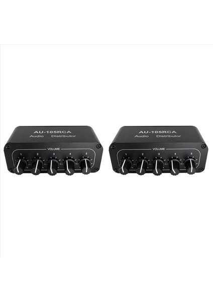 2x 5ch Ses Distribütörü Stereo Ses Mikseri 1 Giriş 5 Çıkış Rca Splitter Için Güç Amplifikatörü Aktif Ses (Yurt Dışından)