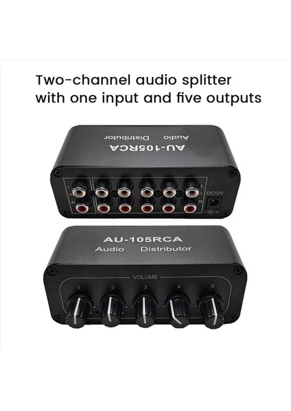 2x 5ch Ses Distribütörü Stereo Ses Mikseri 1 Giriş 5 Çıkış Rca Splitter Için Güç Amplifikatörü Aktif Ses (Yurt Dışından) fırsatları