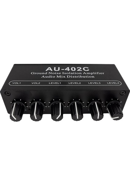AU-402C Ses Karışık Distribütör Sinyal Seçici Selatör 4 Giriş 2 Çıkış Rca Tonu Ses Önceler Kulaklık Amplifikatör (Yurt Dışından)