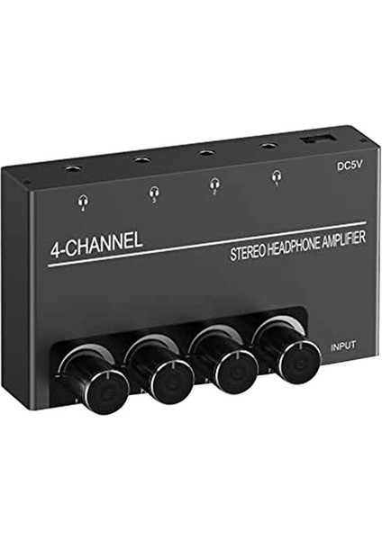 4 Kanallı Kulaklık Amplifikatörü Stereo Ses Amplifikatörü 4 3 5mm Kulaklık Çıkışı ve 3 5 mm Ses Girişi ile Kulaklık Ayırıcısı (Yurt Dışından)