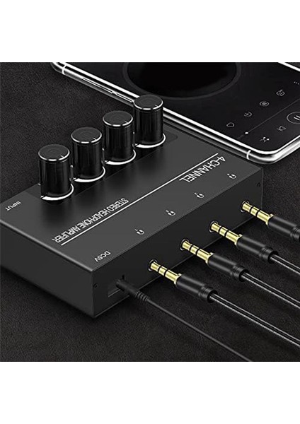 4 Kanallı Kulaklık Amplifikatörü Stereo Ses Amplifikatörü 4 3 5mm Kulaklık Çıkışı ve 3 5 mm Ses Girişi ile Kulaklık Ayırıcısı (Yurt Dışından) modelleri