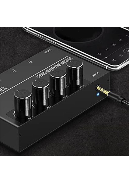 4 Kanallı Kulaklık Amplifikatörü Stereo Ses Amplifikatörü 4 3 5mm Kulaklık Çıkışı ve 3 5 mm Ses Girişi ile Kulaklık Ayırıcısı (Yurt Dışından) fırsatları