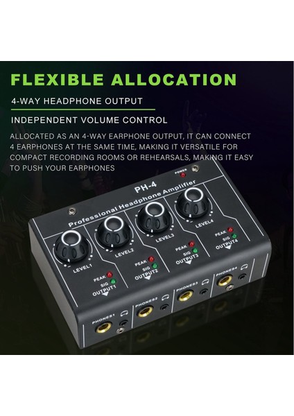 Kulaklık Amplifikatörü Stereo Ses Sistemi 4 Kanal Alonecontrol Hacmi (Yurt Dışından) indirimleri