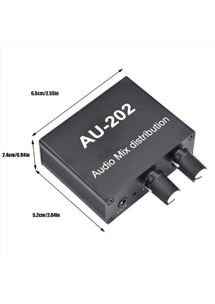 3x AU-202 2 Giriş 2 Çıkış Stereo Mikser Ses Distribütörü Kulaklık Harici Güç Amp Hacmi Tek Başına Kontrol (Yurt Dışından) fırsatları