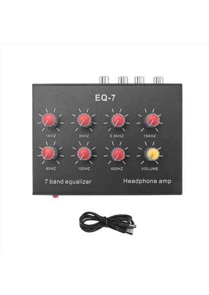 Eq-7 Araba Sesli Kulaklık Amplifikatörü 7-Band Eq Eq Equeder 2 Kanal Dijital Ses Ekolayzer (Yurt Dışından)