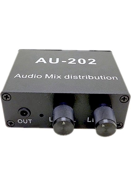 AU-202 2 Giriş 2 Çıkış Stereo Mikser Ses Distribütörü Kulaklık Için Harici Güç Amp Hacmi Tek Başına Kontrol (Yurt Dışından) fiyatları
