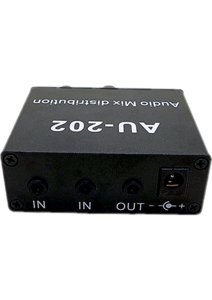 AU-202 2 Giriş 2 Çıkış Stereo Mikser Ses Distribütörü Kulaklık Için Harici Güç Amp Hacmi Tek Başına Kontrol (Yurt Dışından) modelleri