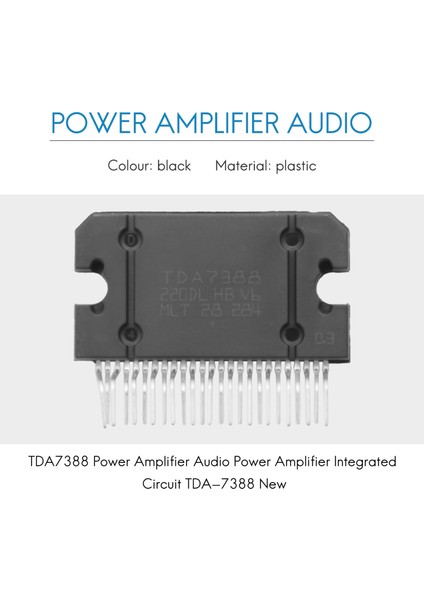 TDA7388 Güç Amplifikatörü Ses Güç Amplifikatörü Entegre Devre TDA-7388 Yeni (Yurt Dışından) modelleri