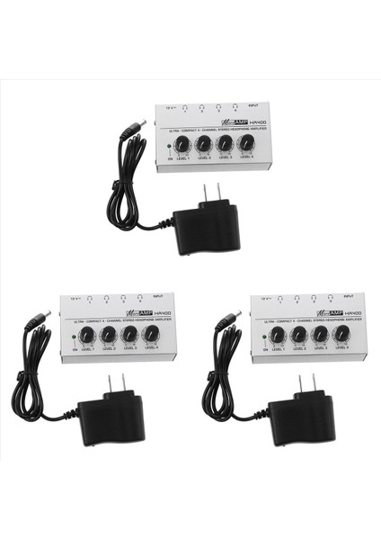 3x HA400 4 Kanallı Ultra Kompakt Kulaklık Ses Stereo Amp Mıcroamp Amplifikatörü (Yurt Dışından)