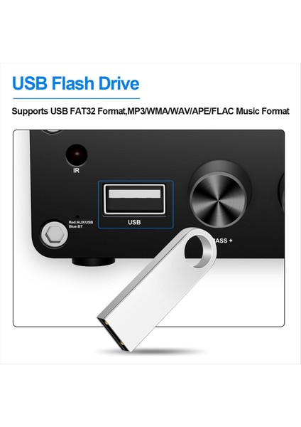 Hıfı Stereo Ses Güç Amplifikatörü 2X100W Çift Kanallı TPA3116 Bluetooth Masaüstü Ev Dijital Tiyatro Amplifikatörleri Alıcı (Yurt Dışından) indirimleri