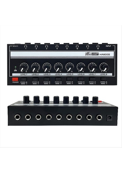 8 Kanallı Monitör Stereo/mono Anahtarlı Kulaklık Amplifikatörü Ultra-Low Gürültü Mikser Amplifikatör Amplifikatör Sinyal Distribütörü (Yurt Dışından) modelleri