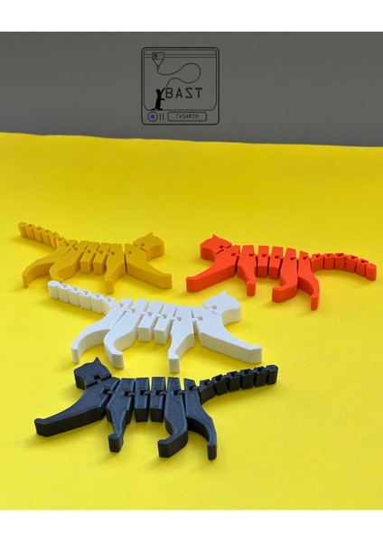 Bast Tasarım 3D Yazıcı Hareketli Eklemli Kedi Oyuncak Figür fiyatları