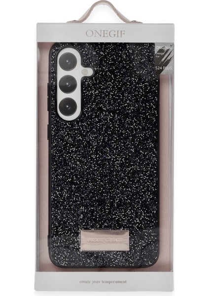 Onegif Samsung Galaxy A05S Bright Simli Kapak - Siyah modelleri