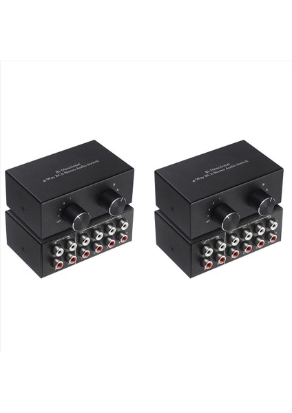 2x Bi-Live 4-Yollu Rca Stereo Ses Anahtarı L/r Ses Kanalı Ses Değiştiricisi 4&#39 Ü Dışarıda 2 Veya 2&#39 Den 4&#39 Ten 4&#39 Ü Audio Splitter (Yurt Dışından) modelleri