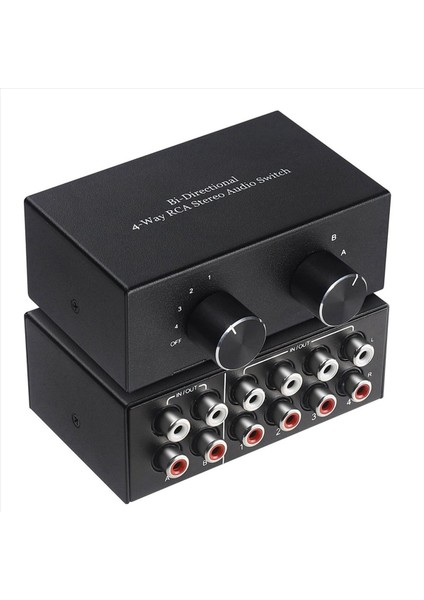 2x Bi-Live 4-Yollu Rca Stereo Ses Anahtarı L/r Ses Kanalı Ses Değiştiricisi 4&#39 Ü Dışarıda 2 Veya 2&#39 Den 4&#39 Ten 4&#39 Ü Audio Splitter (Yurt Dışından) fırsatları