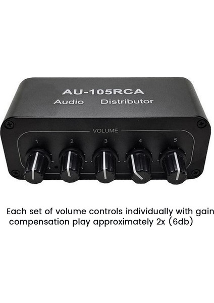 5ch Ses Distribütörü Stereo Ses Mikseri 1 Giriş 5 Çıkış Rca Damplıter Için Güç Amplificisi Aktif Ses (Yurt Dışından) modelleri