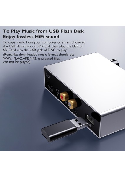 USB Dac Kulaklık Amplifikatör I510B Hıfı Kötü Destek U Dısk Kaybılık Playback Amplifikatöre Bağlı Bluetooth (Yurt Dışından) fırsatları