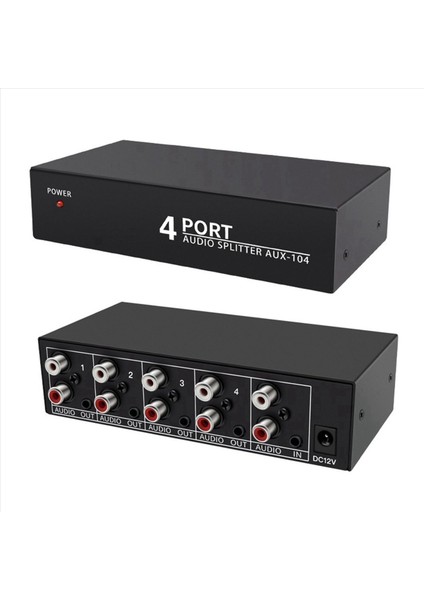 2x Audio Splitter 1 4 Out Rca L/r Aux Stereo Soulo Sonratıcı 1x4 Pc DVD Hoparlör Splitte Ab Fişi Için Ses Distribütörü (Yurt Dışından) fiyatları