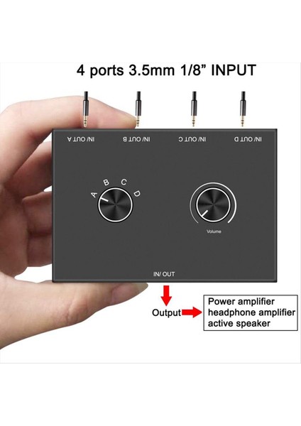 4 Yollu 3 5mm Jack Ses Anahtarlayıcı Stereo Iki Yönlü Ses Anahtarı Ayırıcı Kutusu 4 Inta 1 Çıkışlı Kulaklık Amplifikatörü (Yurt Dışından) fırsatları