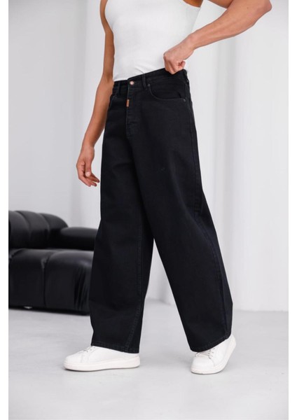 Puertas Erkek Yüksek Bel Balon Baggy Fit Bol Kesim Kot Pantolon fiyatları