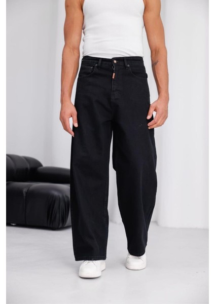 Puertas Erkek Yüksek Bel Balon Baggy Fit Bol Kesim Kot Pantolon modelleri