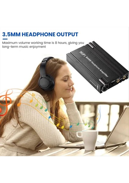 Hıfı Bas Kulaklık Amplifikatörü 16-600Ω Kulaklık Amp Şarj Edilebilir 3 5mm Aux Giriş Çıkışı Telefonlar Için Hacim Kontrolü (Yurt Dışından) indirimleri