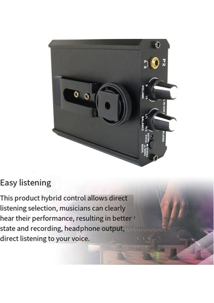 P2 Kulaklık Ön Plana Çıkarıcı Kulaklık Monitörü Mikrofon Büyütme Mikseri Konuşma / Canlı Akış Için Uygun Ab Fişi (Yurt Dışından) modelleri