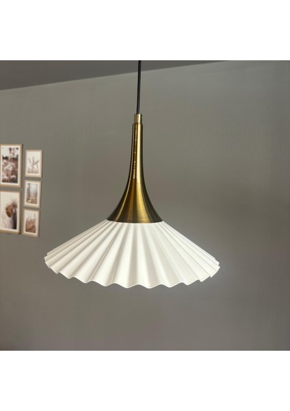 Avilla Beyaz Tekli Metal Büyük Avize Eskitme Külah Başlık Cafe Mutfak Modern Sarkıt Aydınlatma fiyatları