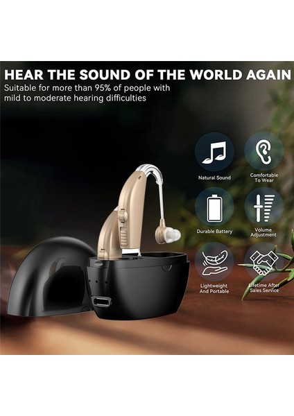 Gürültü Engelleme ile Şarj Edilebilir Yaşlılar Için Işitme Cihazları Yetişkinler Siyahı Için Işitme Amplifikatörü (Yurt Dışından) indirimleri
