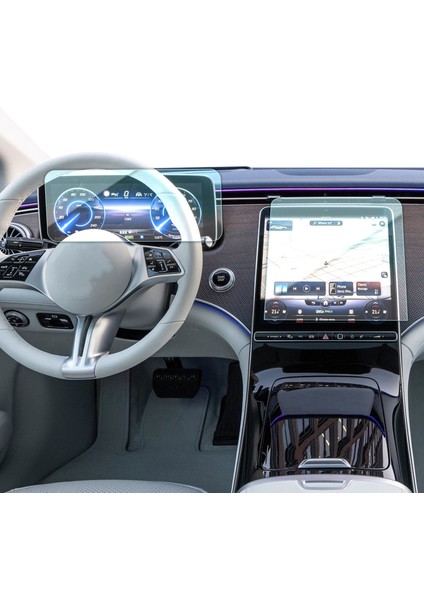 Mercedes Eqe Seri Navigasyon ve Dijital Gösterge Uyumlu Nano Ekran Koruyucu 2li Set 2022-2025