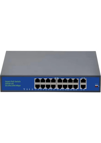 16 Port 48V Gigabit 16 Kanal Ağ Ip Kamera Için Poe Swich