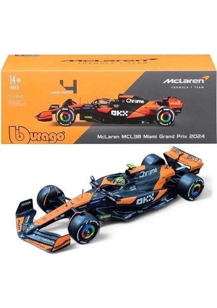 Burago 1/24 Mclaren MCL38 Miaimi Grand Prix 2024