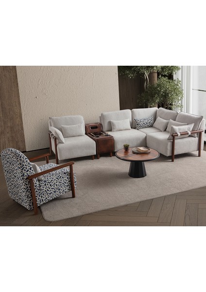 Soft Medium Köşe Berjer Takımı Ses Sistemli Sağ Köşe