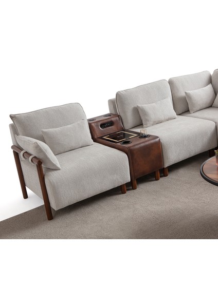 Soft Medium Köşe Berjer Takımı Ses Sistemli Sağ Köşe