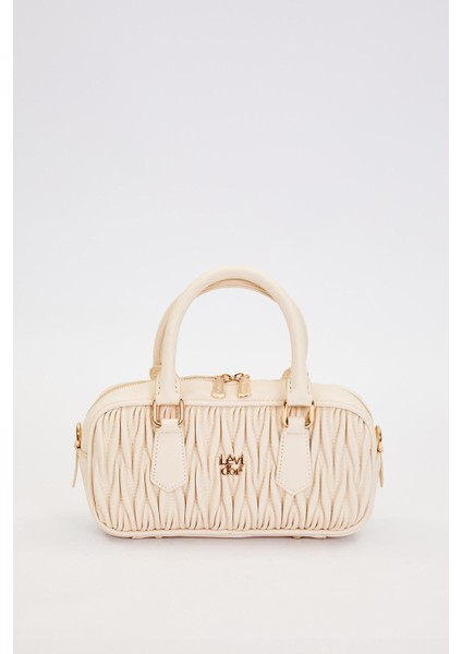 Krem Kadın El ve Omuz Çantası 930928