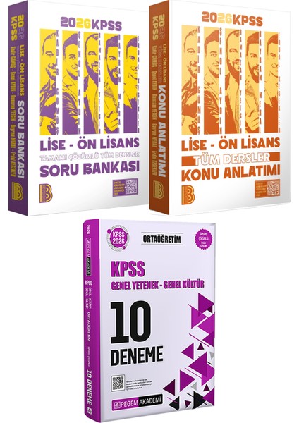 2026 Kpss Lise Ön Lisans Tüm Dersler Konu ve Soru - 2026 Kpss Ortaöğretim Çözümlü 10 Deneme