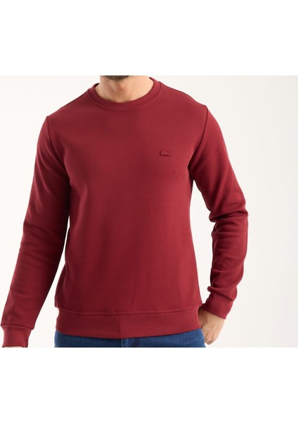 Bisiklet Yaka Bordo Regular Fit Paris Arma Uzun Kol