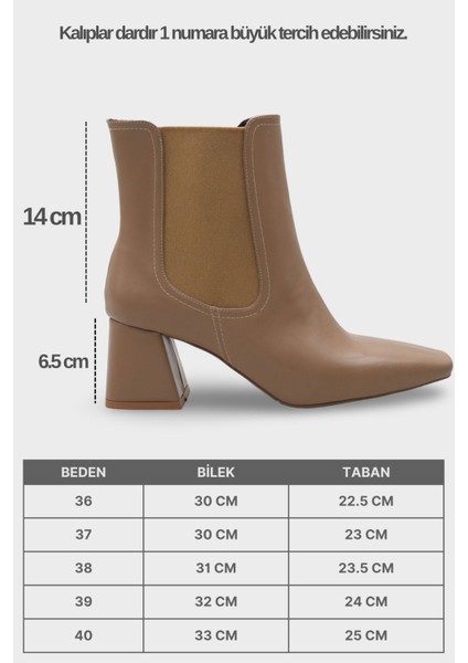 Ronny Sivri Burunlu Yandan Lastikli Kadın Bot