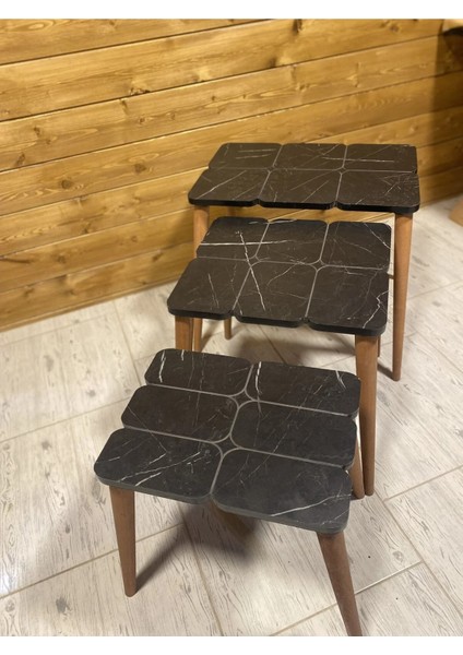 Ahşap & Epoksi 3’lü Zigon Sehpa Takımı fiyatları