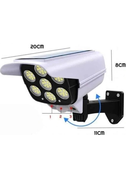Solar Bahçe Lambası Uzaktan Kumandalı Kamera Görünümlü Hareket Sensörlü indirimleri