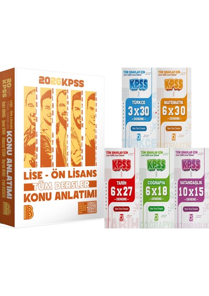 2026 Kpss Lise Ön Lisans Tüm Dersler Konu Anlatımı - 5 Ders 31 Deneme