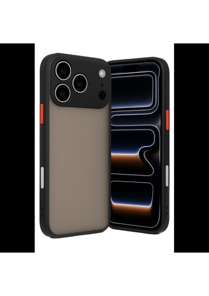 iPhone 17 Pro Kılıf Montreal Silikon Kapak - Siyah