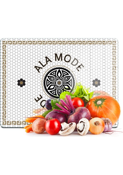 Cam Kesme Tahtası ve Sunumluk Amore Ala Mode 20X30 cm