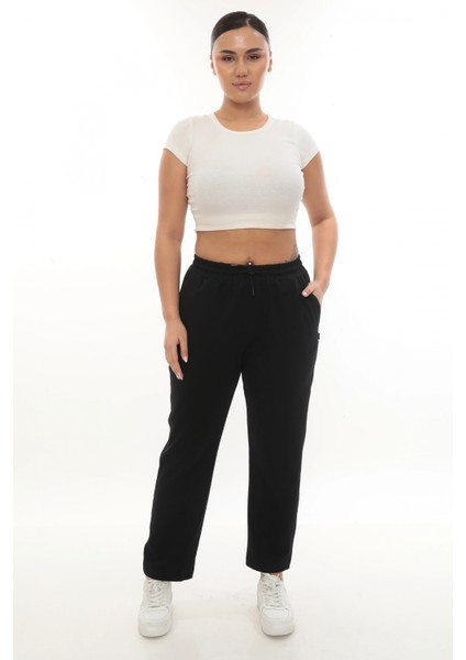 Rahat Kalıp Büyük Beden Kadın Cotton Eşofman Altı